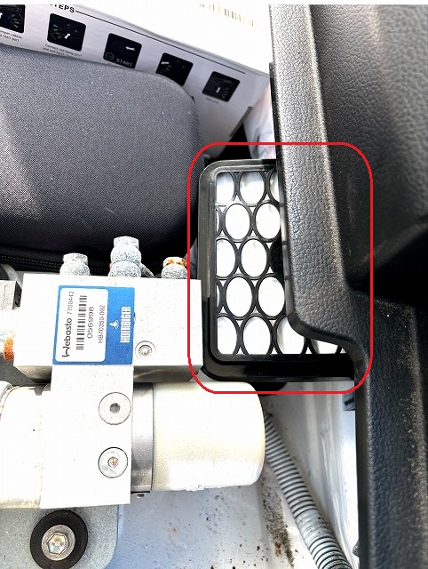 湿気取りの取付位置