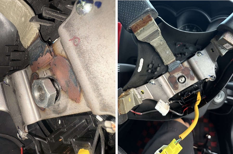 ネジを緩めてから揺さぶる